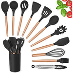 Kit com 12 utensílios de silicone