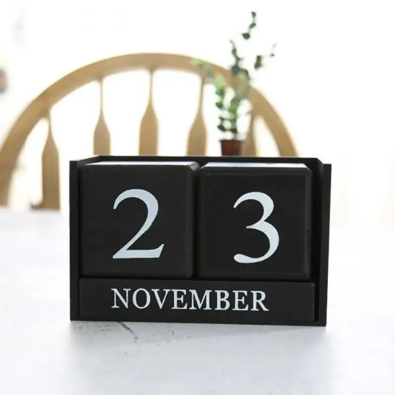 Calendário de madeira